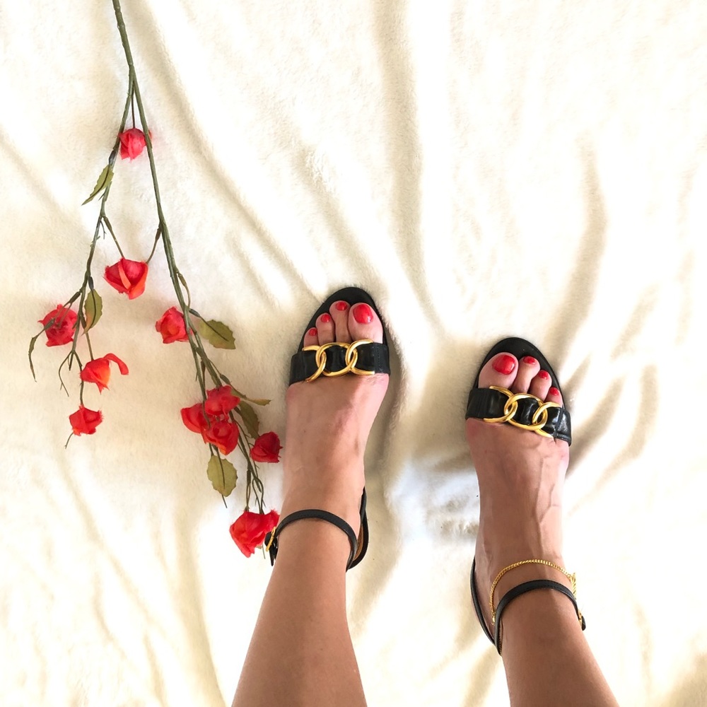 Unisa | Leather gold chain sandals - Picture 11 of 11